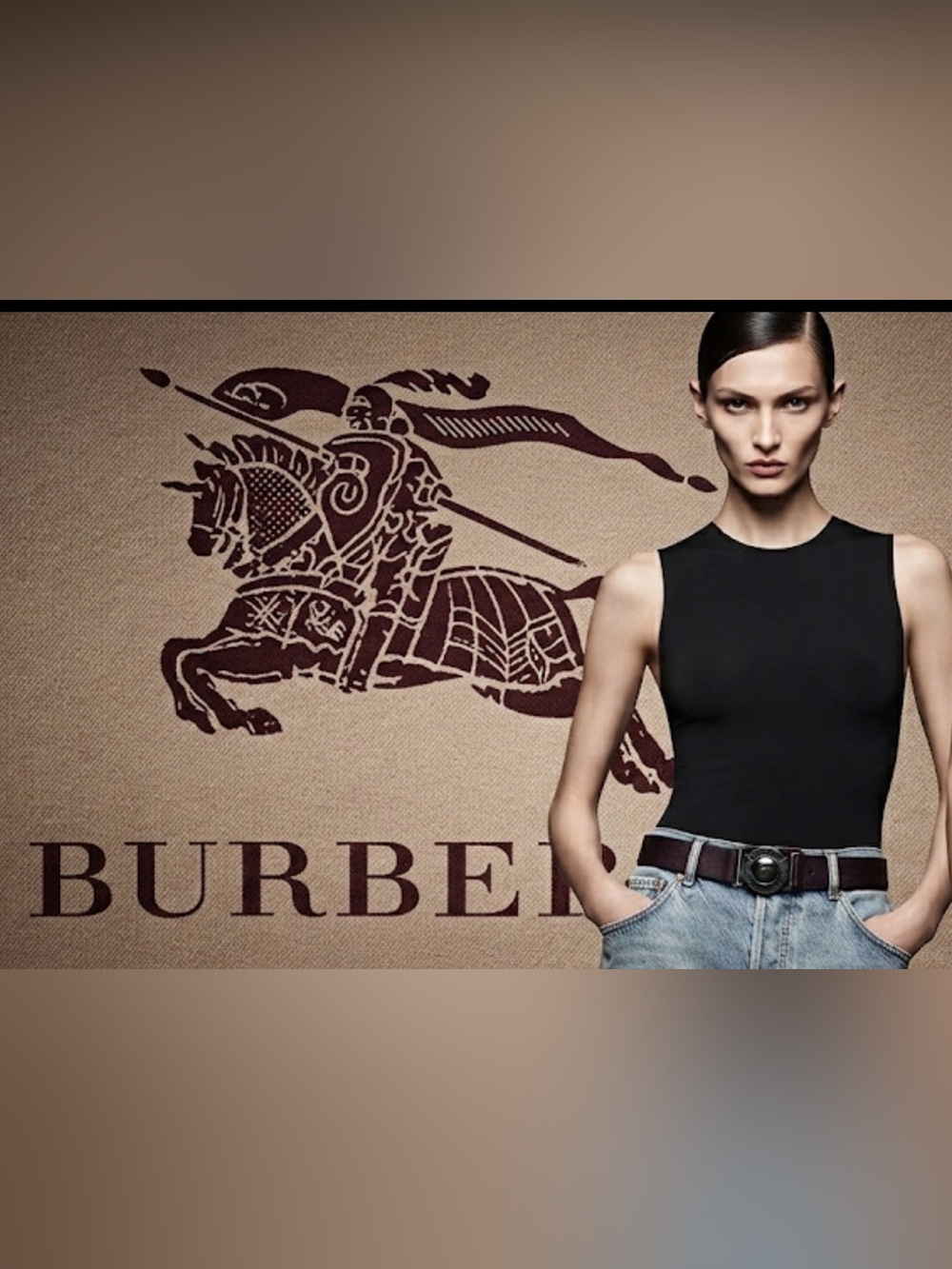 Authentic Burberry luxury designer signature leather belt sz S/M